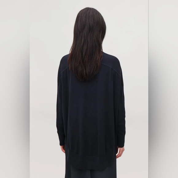 COS Draped-Back Cardigan 100 Cotton Size XS - Picture 4 of 15